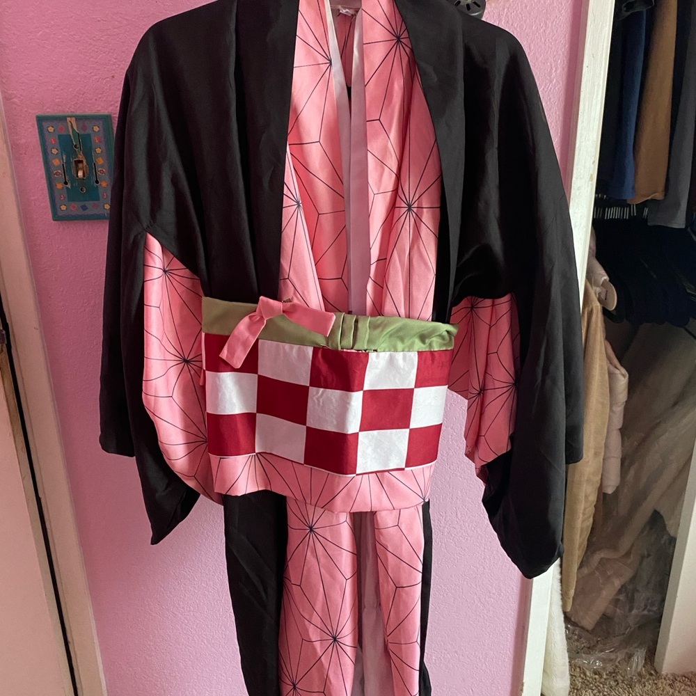 Pink and Black Kimono Costume